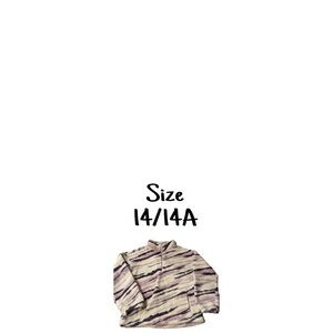 The Children's Place Purple and Cream Striped Hoodie